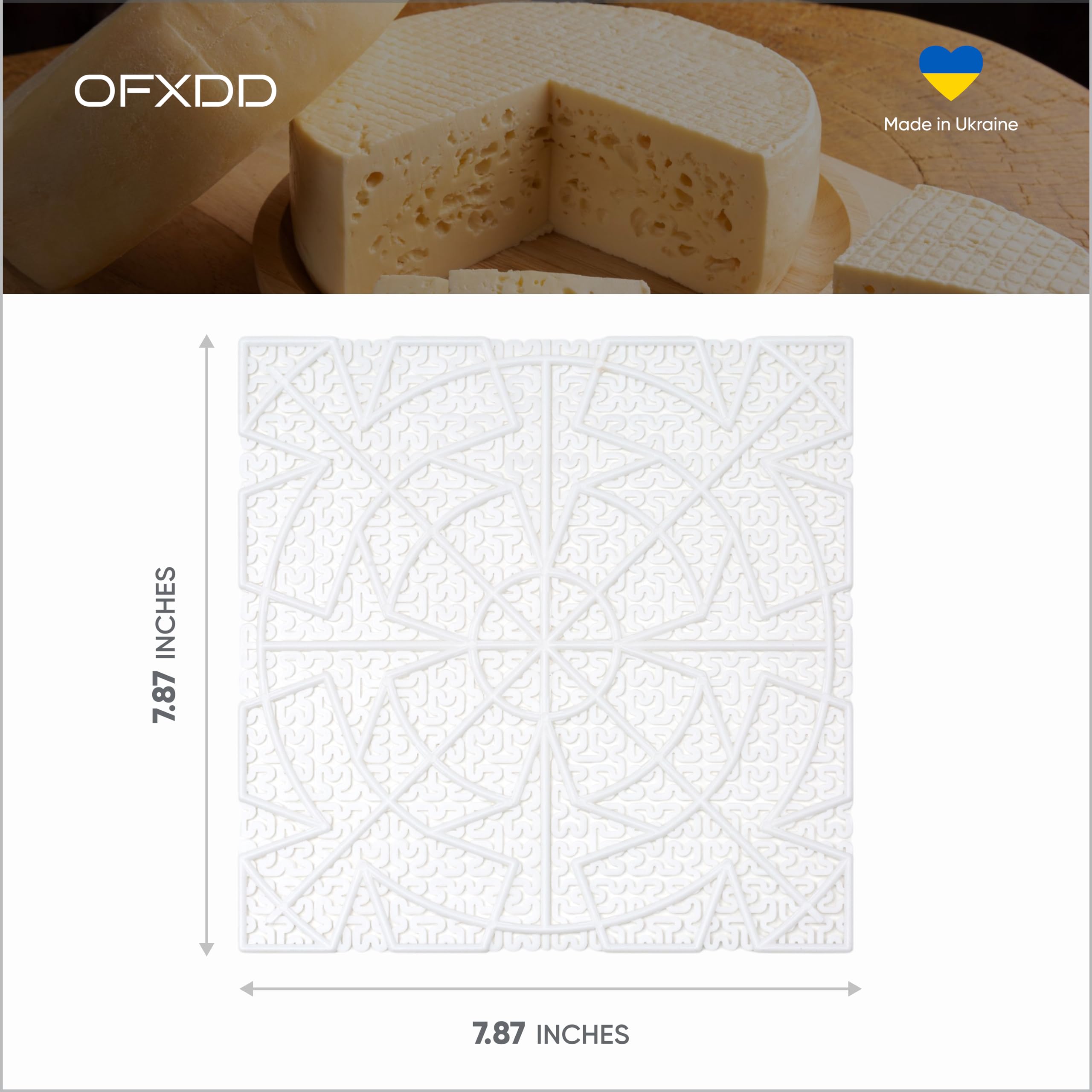 Premium Cheese Ripening Mats - Pack of 5 - Food-Grade Plastic Cheese Drainage & Drying Mats - Perfect for Aging, Draining & Storing Cheese at Home or Commercial Kitchens