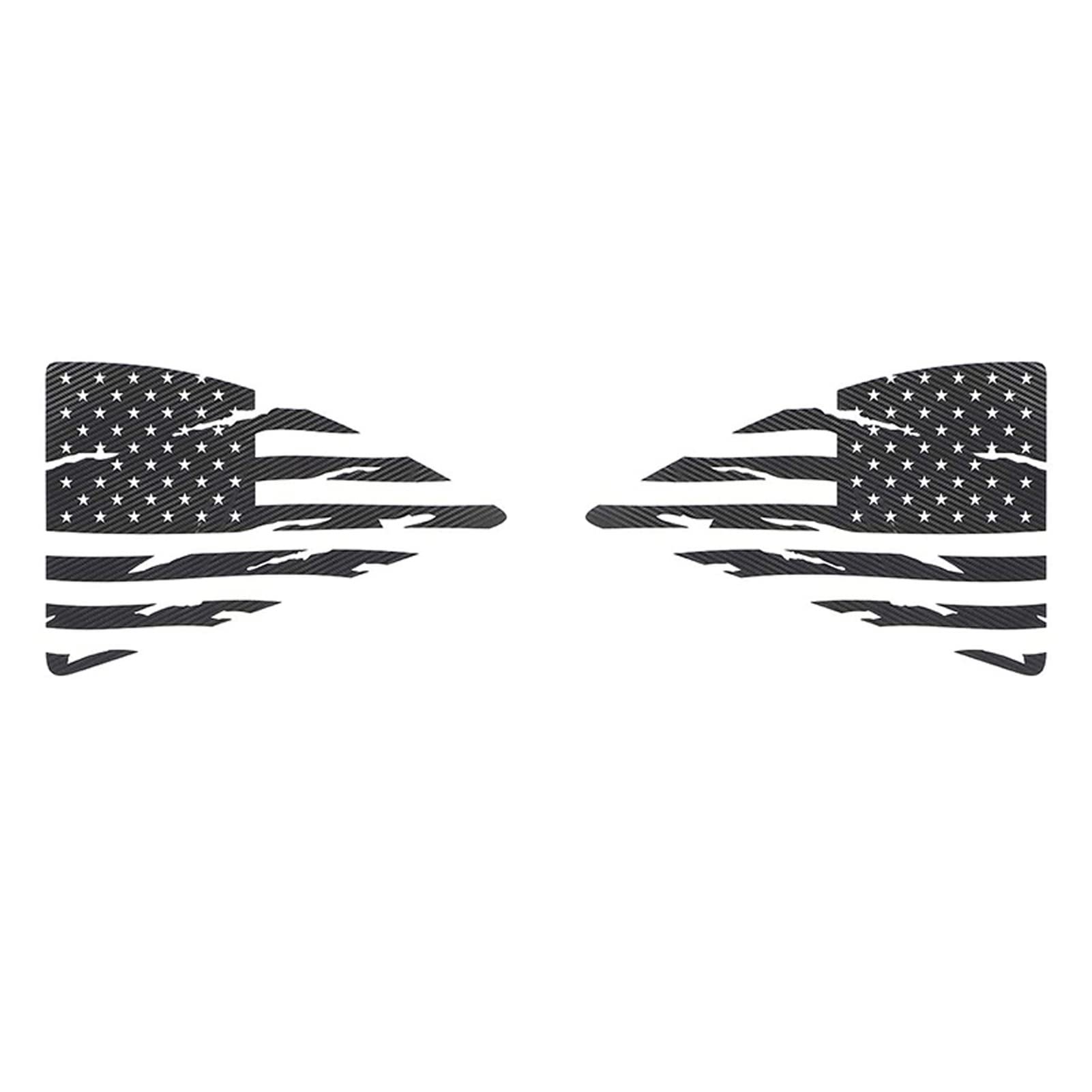 Carbon Fiber Rear Window Decal - Distressed American Flag Sticker for 2010-2015 Chevrolet Camaro | Weatherproof Vinyl Car Accessory for Auto Enthusiasts & Patriotic Drivers