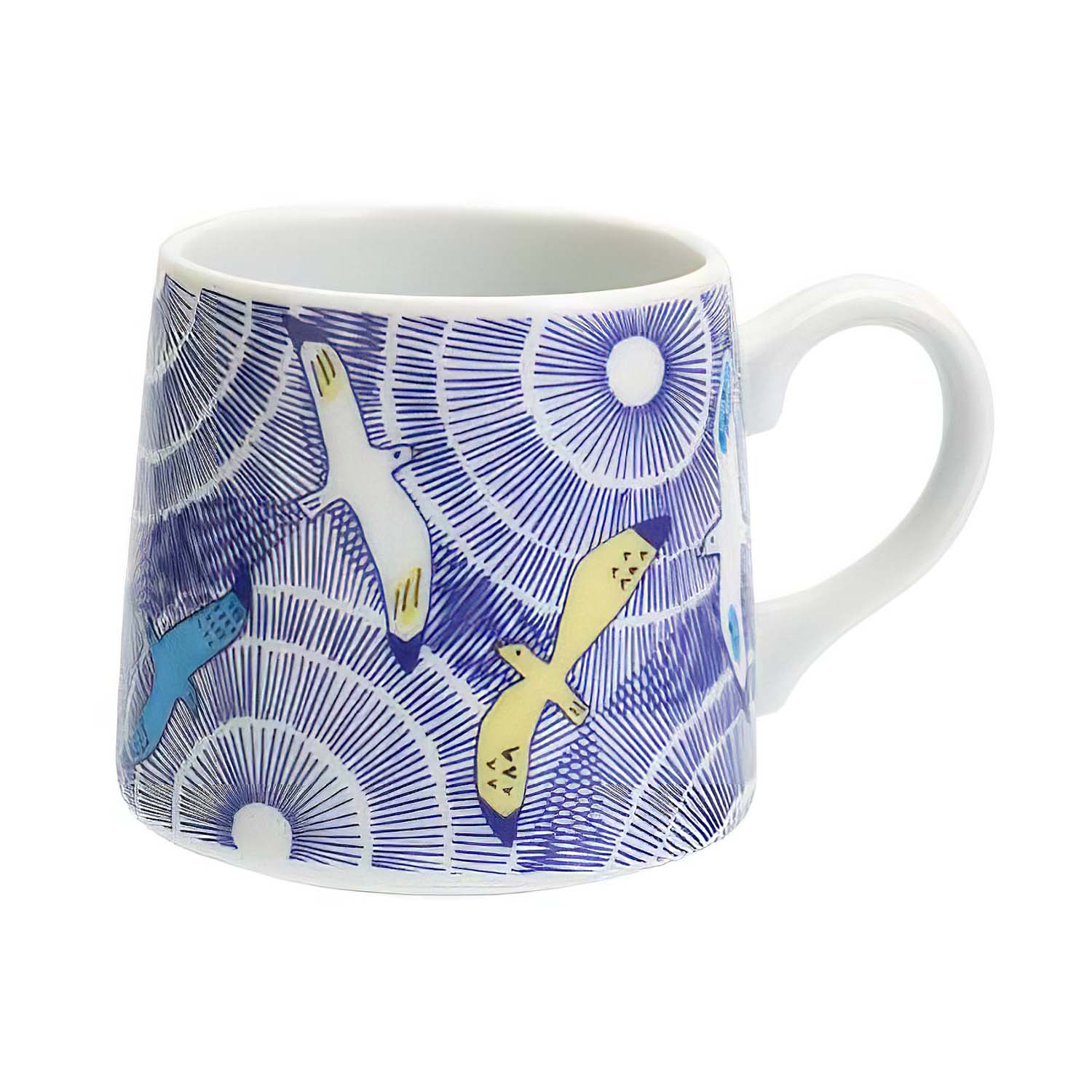 Harekutani Porcelain Seagull Coffee Mug - Elegant Ceramic Tea Cup with Seagull Design, Perfect for Home, Office & Gifts | Dishwasher & Microwave Safe