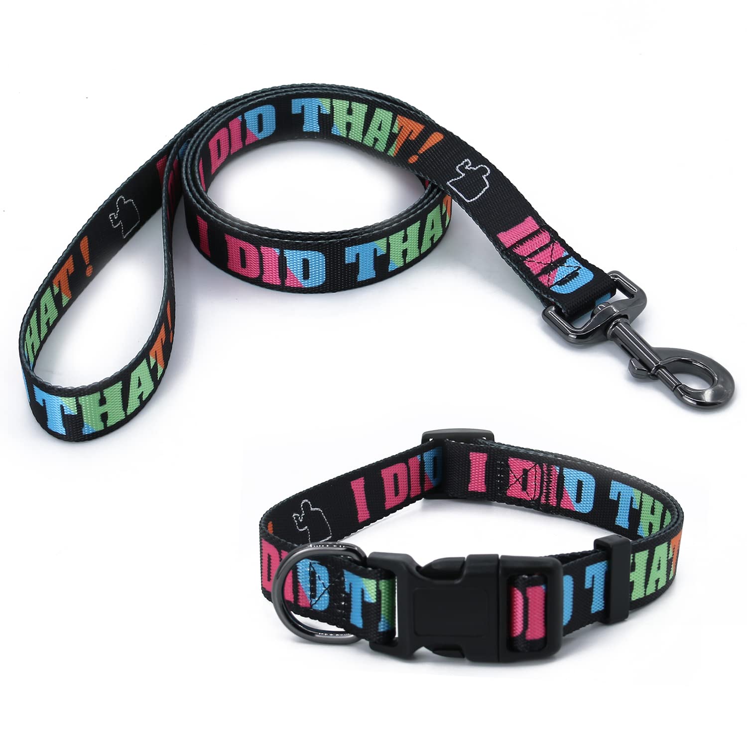 Premium Soft Nylon Dog Collar and Leash Set for Puppies & Dogs - Adjustable Pet Collars with Matching Leash for Small, Medium & Large Breeds - Ideal for Training, Walking & Outdoor Adventures