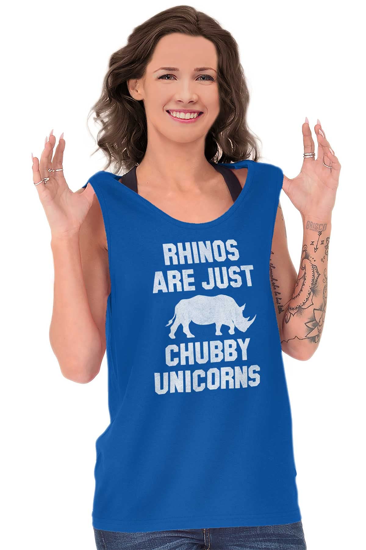 Funny Rhino Unicorn Graphic Tank Top for Men & Women - Perfect for Casual Wear, Gifts & Unicorn Lovers