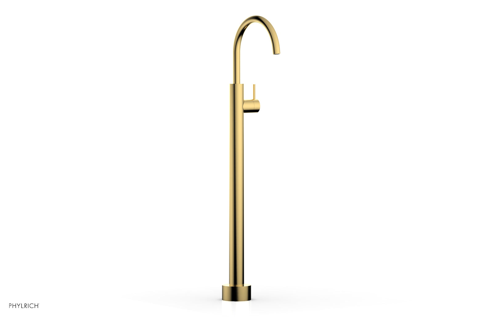 BASIC II Tall Floor Mount Tub Filler with Lever Handle - Model 230 45 02 - Perfect for Modern Bathroom Renovations and Spa-Like Bathtub Installations