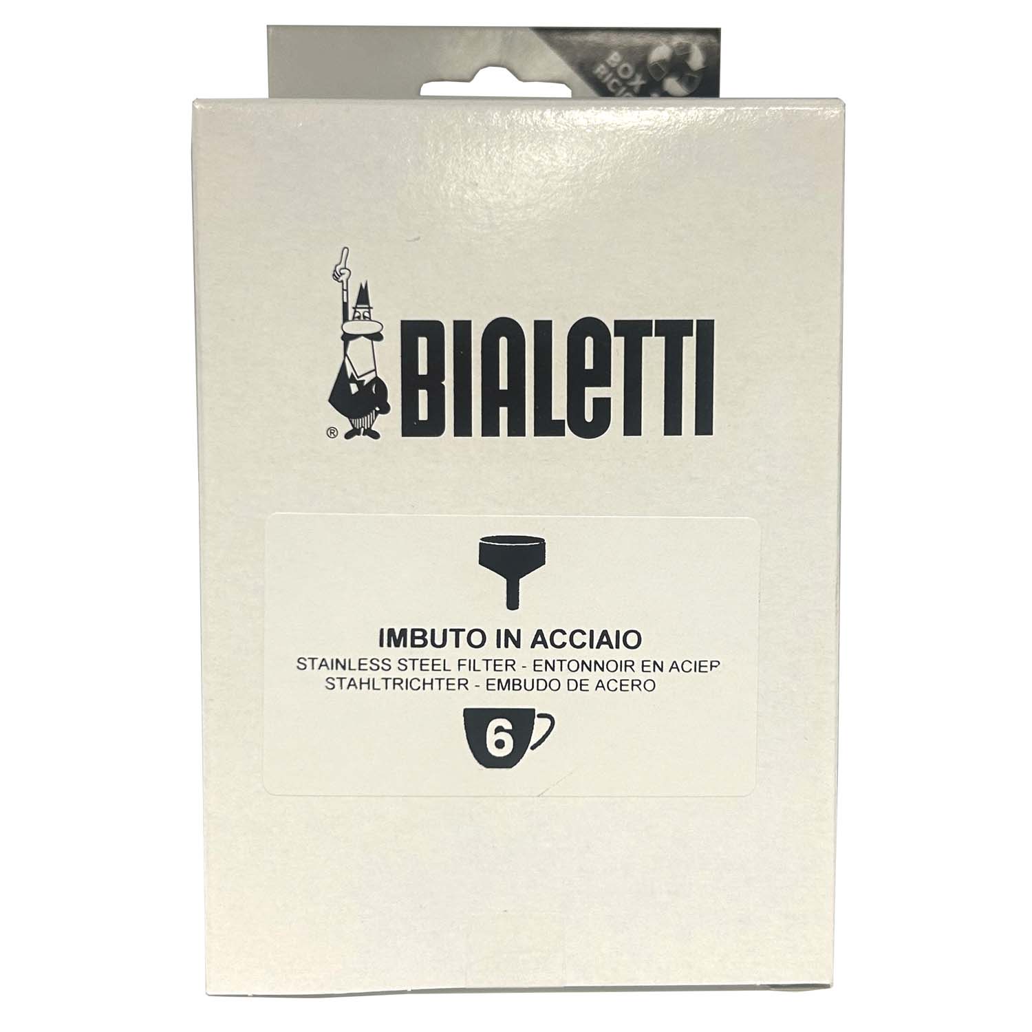 Bialetti SS 6 Cup Moka Pot Replacement Funnel - CF303448CAD 006 - Perfect for Espresso Makers & Stovetop Coffee Brewing