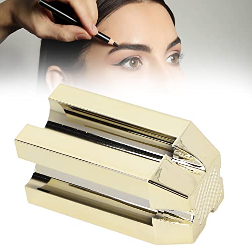 4-in-1 Multifunctional Eyebrow Pencil Sharpener - Duckbill Sharpening Tool for Eyebrow & Cosmetic Pencils, Permanent Makeup Sharpener for Beginners & Professionals (Gold) | Perfect for Salon, Home Use & Travel Makeup Kit