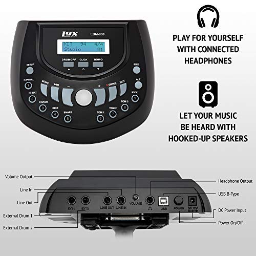 Professional 8-Piece Electronic Drum Set with Real Mesh Heads - 448 Sounds, 70 Songs & Recording Function | Includes Kick Pad, Drum Sticks & Studio Headphones | Perfect for Home Practice, Studio Recording & Live Performances