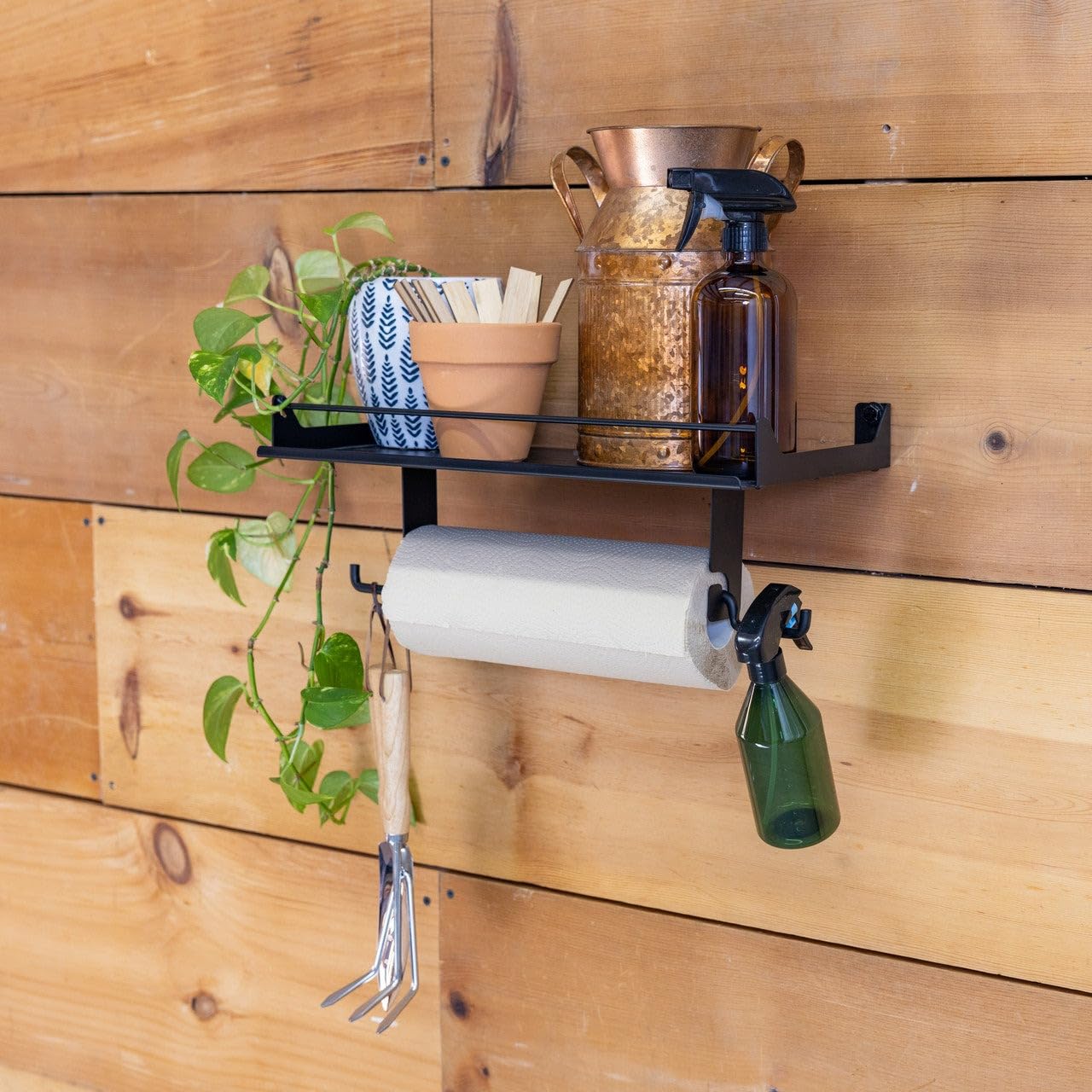 Original Quick Clean Garage Paper Towel Holder - Wall Mount Shelf with One-Hand Tear | Heavy Duty 50 lbs Capacity Garage Organization & Storage Rack by StoreYourBoard | Perfect for Workshops, Garages, and DIY Projects