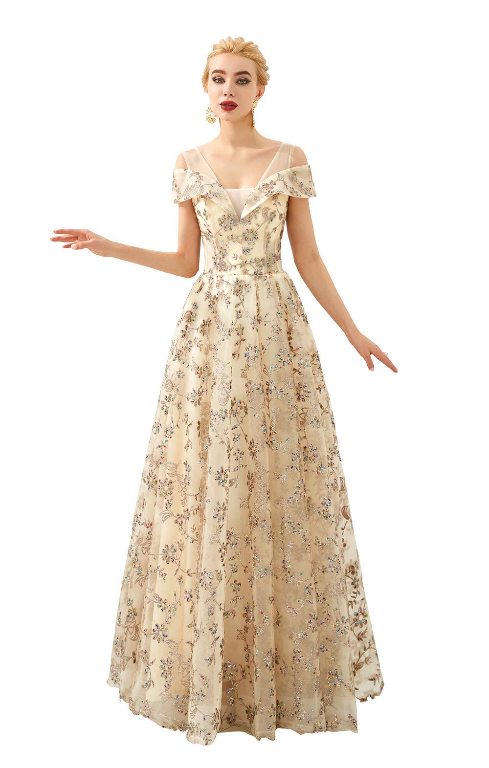 Elinadress Women's Off Shoulder Ball Gown Lace Applique Quinceanera Dress - Elegant Tulle Prom Gown for Formal Events, Weddings & Special Occasions