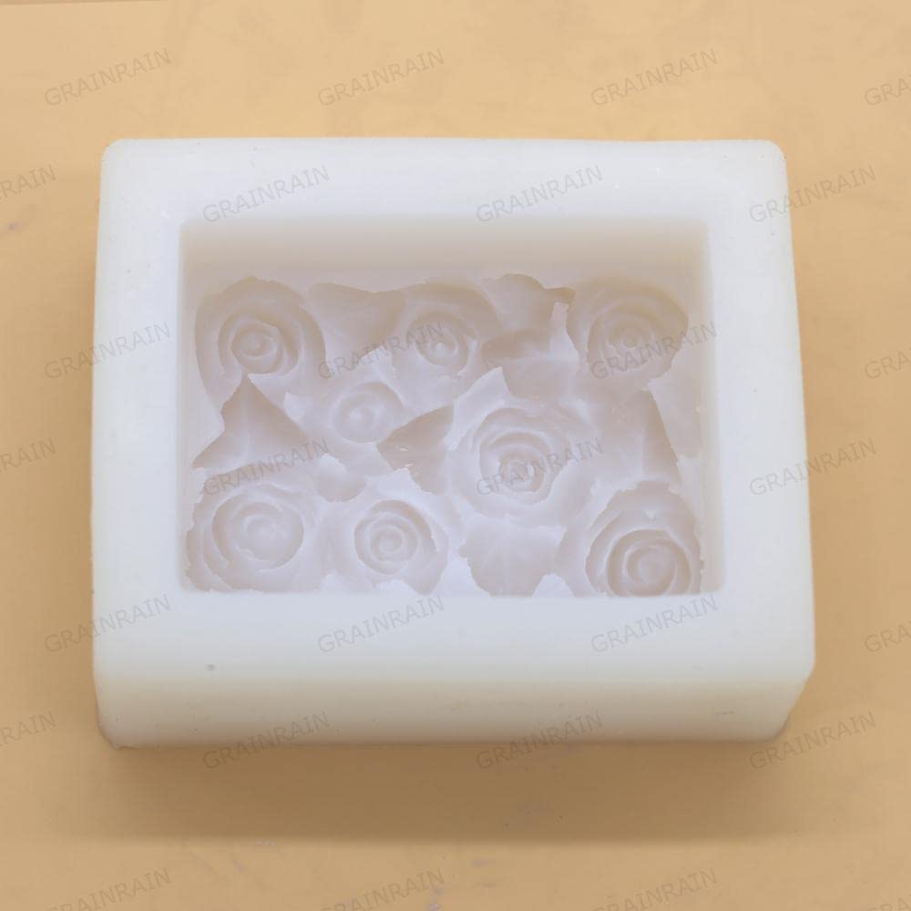 Premium Silicone Soap Molds Kit - 6-Piece Rose Flower Soap Making Supplies for DIY Handmade Soaps, Candles & Resin Crafts - Perfect for Home Spa, Gifts & Bathroom Decor (Model 14204)