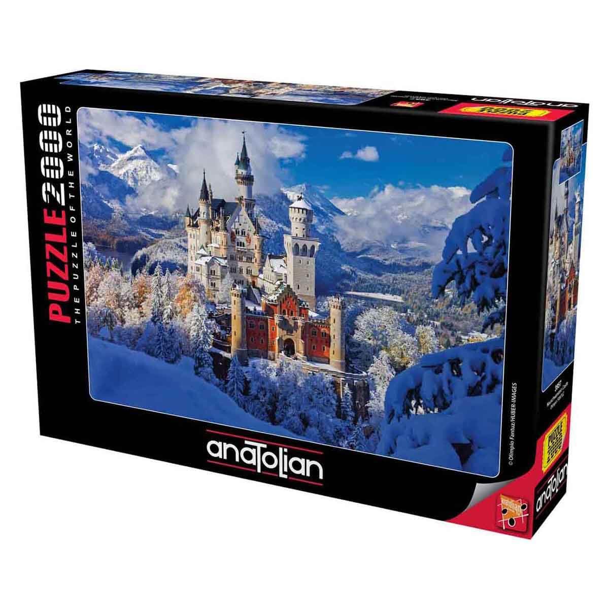 2000 Piece Jigsaw Puzzle - Neuschwanstein Castle by Anatolian Puzzle #3957 | Challenging Adult Puzzle for Home Decor & Family Game Night