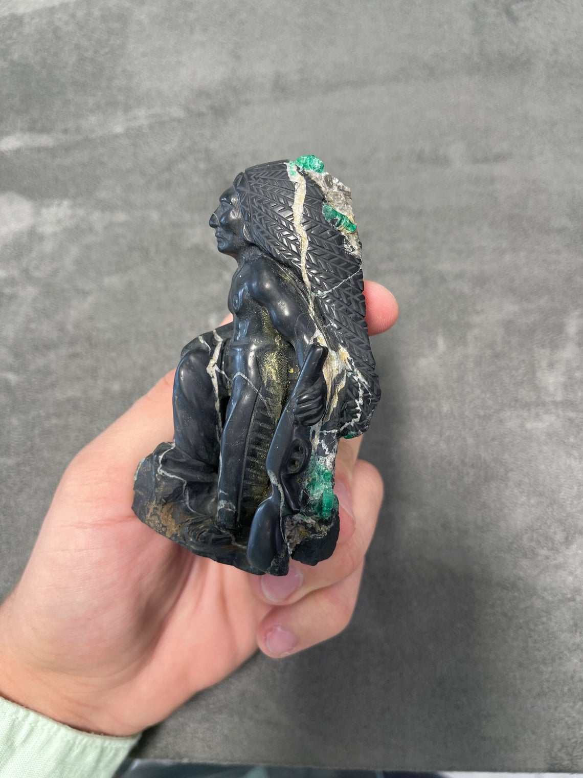 Natural Colombian Emerald Rough Crystal Sculpture with Riffle - Authentic Gemstone for Jewelry Making, Meditation & Home Decor