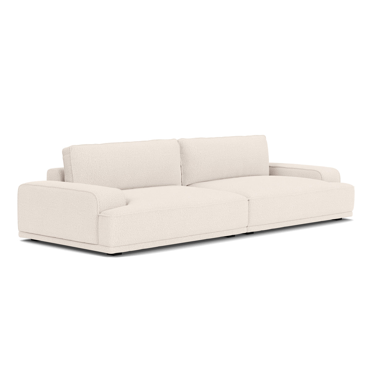 Leonora Boucle 3.5 Seater Sofa - Modern Upholstered Sectional Couch for Living Room | Soft Chenille Fabric | Comfortable Lounge Furniture for Home & Office