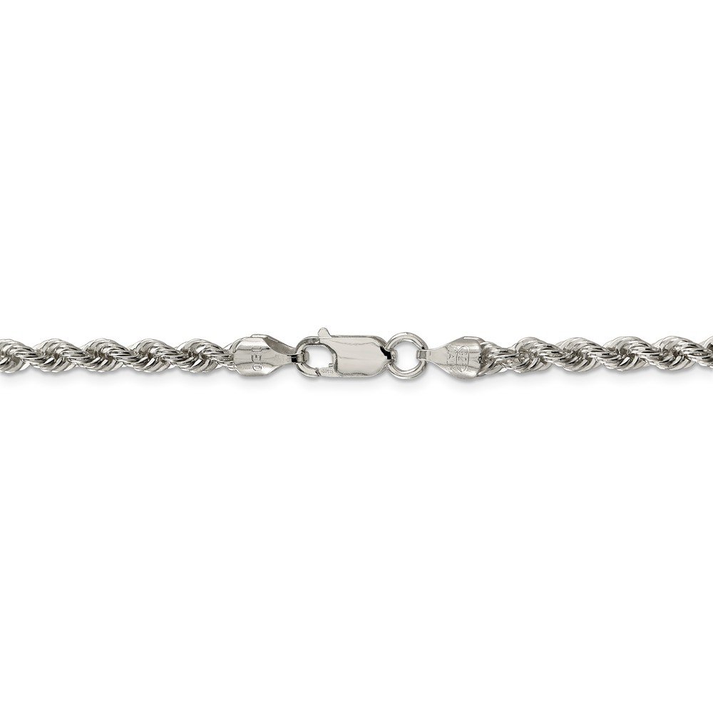 925 Sterling Silver 4.3mm Solid Rope Chain Necklace for Women & Men - Durable Lobster Clasp Jewelry Gift for Anniversary, Birthday & Valentine's Day | Everyday Wear & Special Occasions