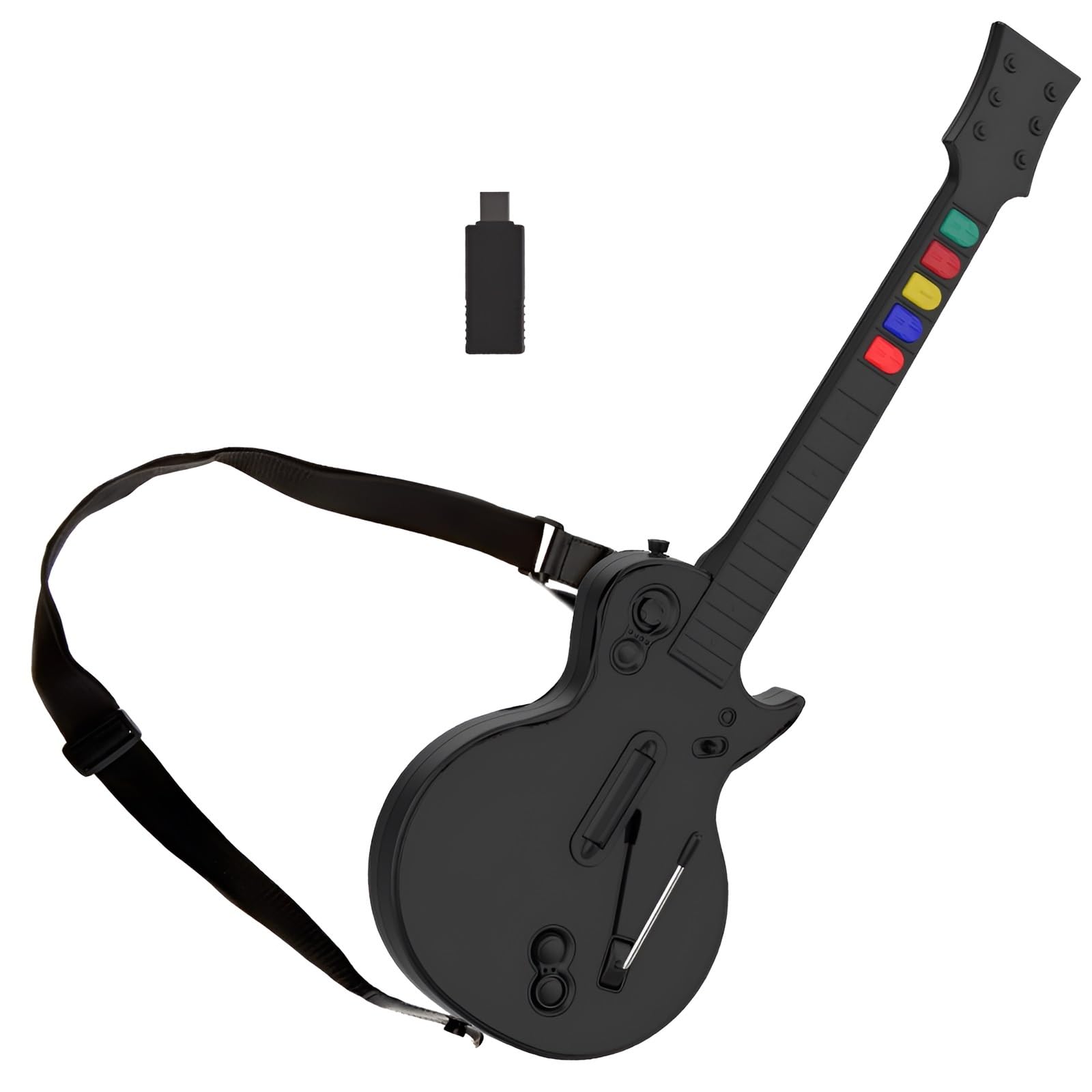 Wireless Guitar Hero Controller for PC & PS3 - Compatible with Rock Band, Clone Hero, and Guitar Hero Games - Black | Perfect for Gaming Parties & Music Simulation Enthusiasts