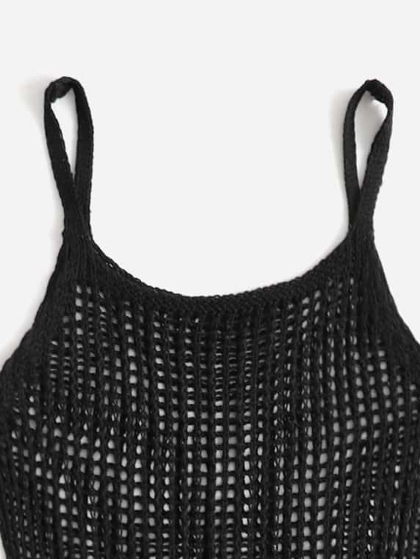 COZYEASE Girls' Crochet Cover Up Dress - Sleeveless Beach Cami Top for Summer, Swimwear Cover Up, Boho Chic Outfit for Pool Party, Vacation & Beach Day