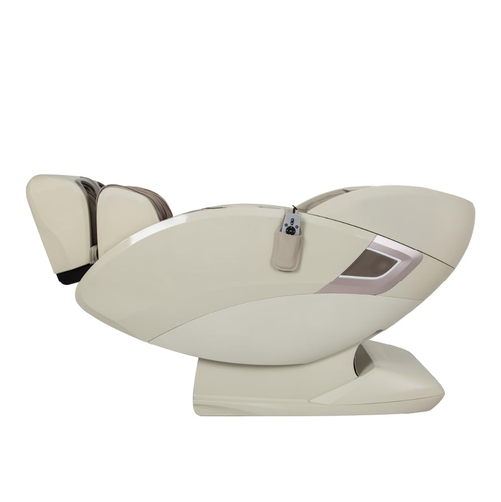 Osaki OS-Pro 3D Tecno Taupe Full Body Massage Chair with 3D SL-Track, Zero Gravity, Lumbar Heating & Bluetooth Speaker - Perfect for Home, Office & Relaxation Therapy
