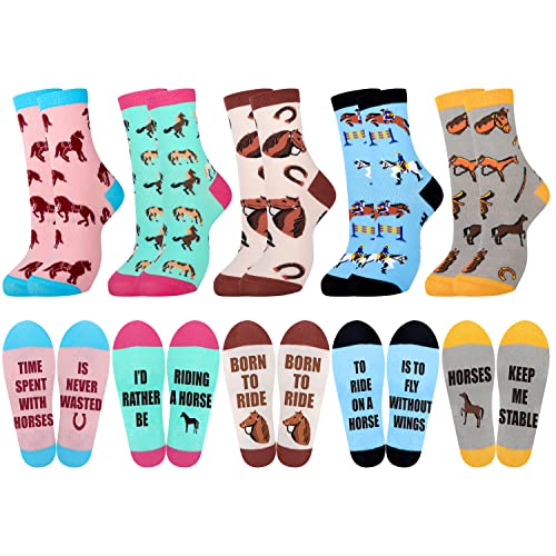 Multicolor Horse 5 Pairs