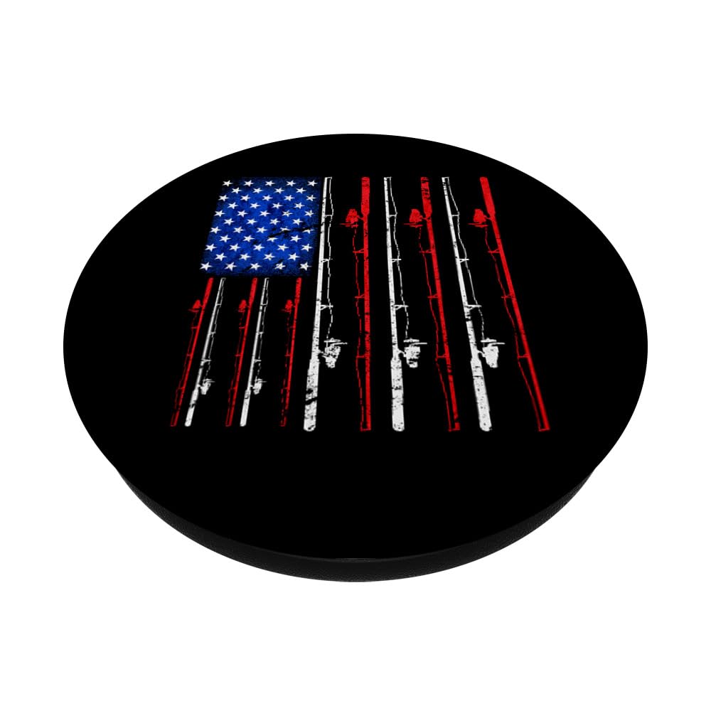 American Flag Fishing Shirt with PopGrip for Outdoor Adventures
