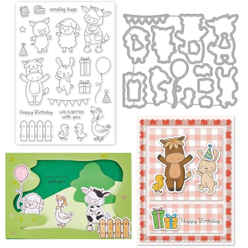 Farm Animal Clear Stamps and Dies