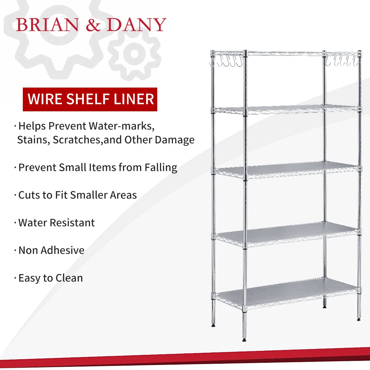 BRIAN & DANY Heavy Duty Wire Shelf Liner 14