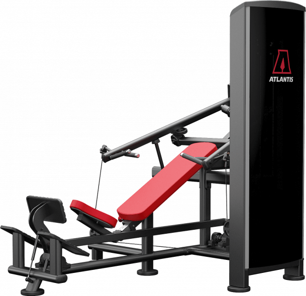 ATLANTIS Incline Converging Chest Press Machine - Professional Gym Equipment for Strength Training & Muscle Building - Perfect for Home & Commercial Gyms
