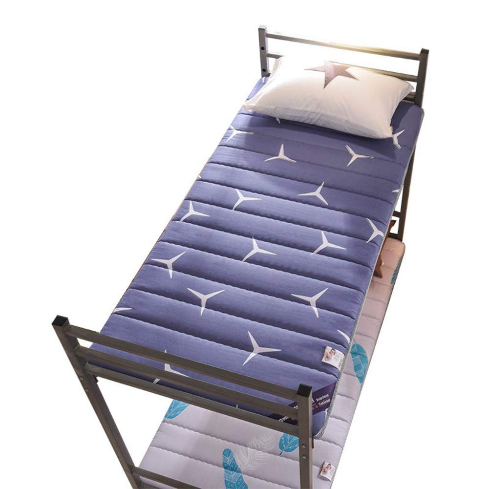 Foldable Non-Slip Mattress - Breathable Tatami Bed Mat, Thick & Soft King Size Futon with Skin-Friendly Design (Blue) - Perfect for Guest Beds, Dorm Rooms, Floor Sleeping & Camping