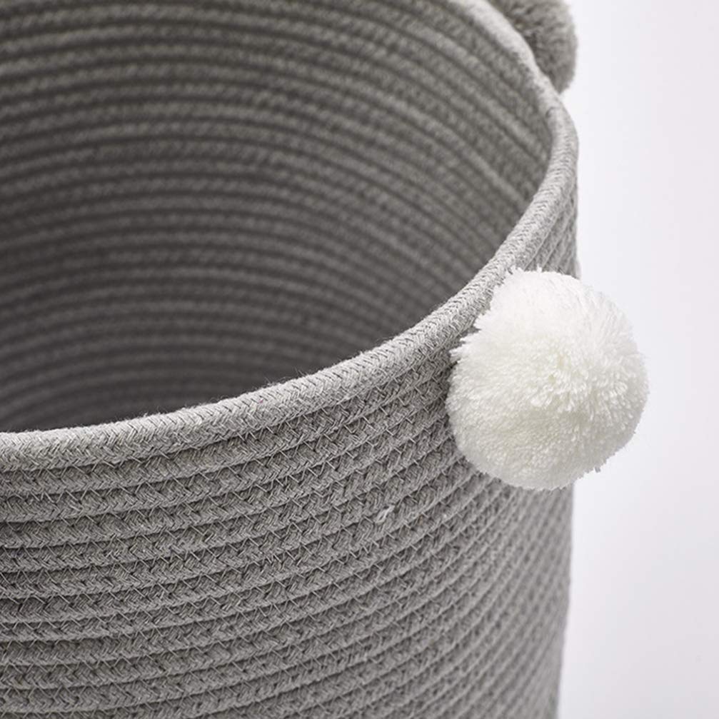TOPBATHY Woven Cotton Storage Basket - Laundry Bin, Blanket Basket, Nursery Organizer for Clothes, Toys & Pillows | Perfect for Home, Bedroom & Nursery Organization