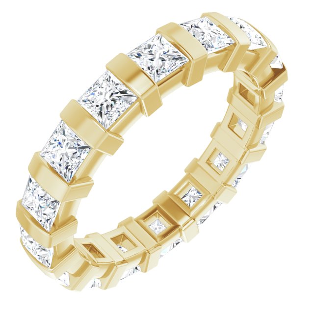 2.88 Carat Princess Cut Diamond Eternity Band Wedding Ring for Women - Perfect for Engagement, Anniversary & Special Occasions