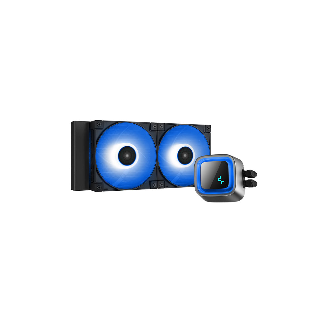 Deepcool LS520 Premium 240mm RGB Liquid CPU Cooler - High Performance AIO Water Cooling System for Gaming PC & Overclocking | Perfect for Intel/AMD Processors | Silent Operation with Dual Chamber Pump
