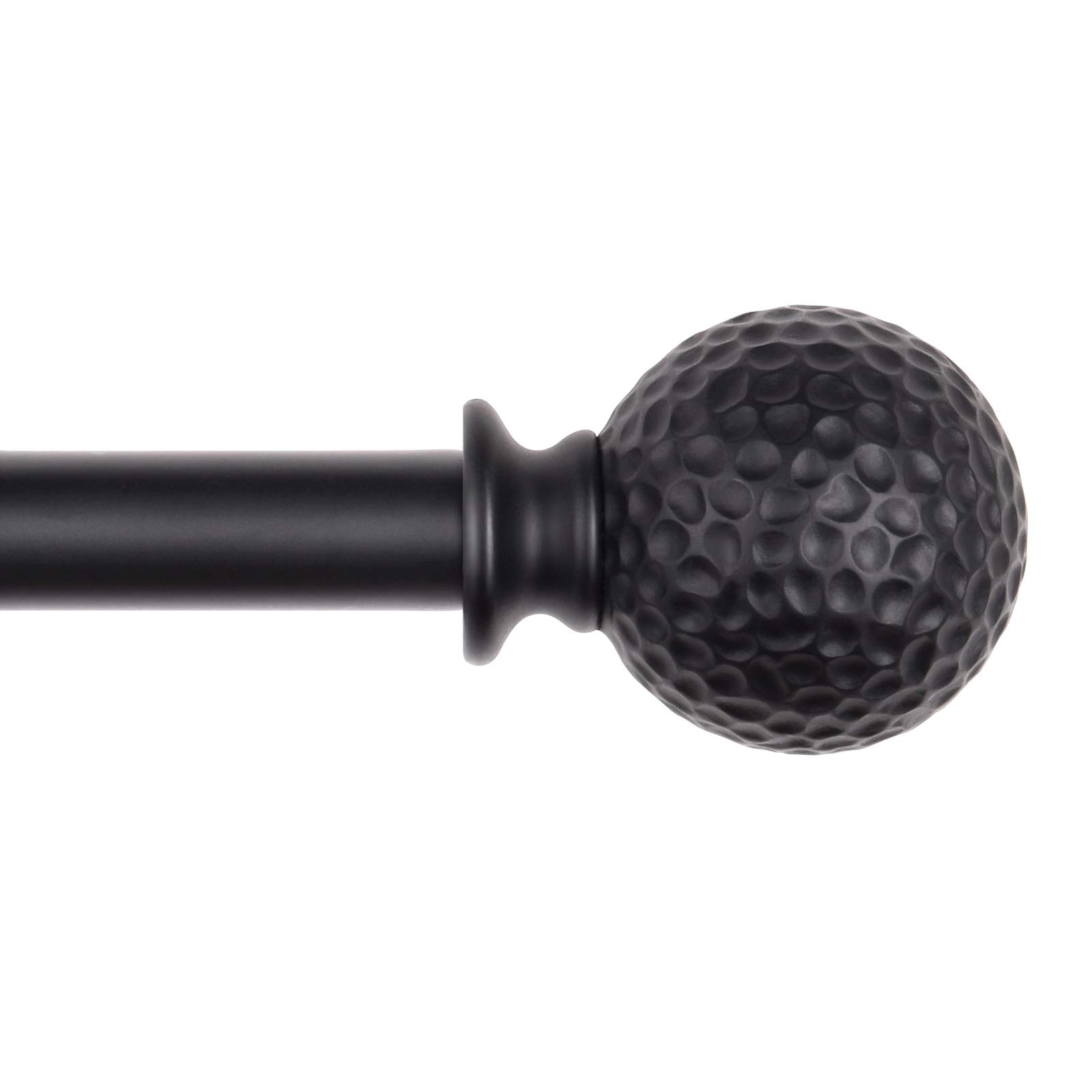 SZXIMU 28-48 Inch Adjustable Black Curtain Rod for Windows, Sliding Glass Doors, Room Dividers - Heavy Duty Single Drapery Rod for Living Room, Bedroom, Kitchen Decor | Perfect for Home, Office & Apartment Window Treatments
