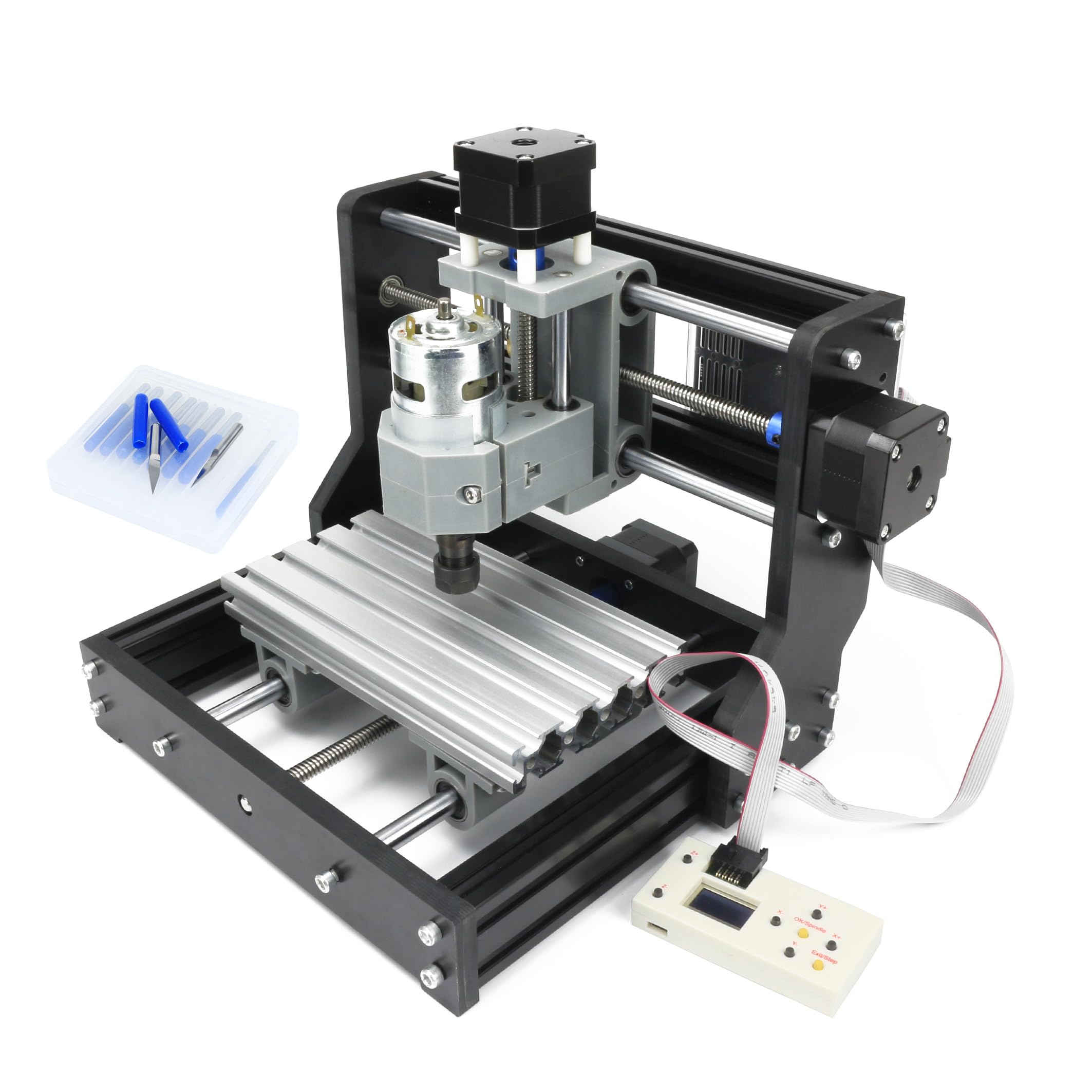 RATTMMOTOR CNC1610-PRO 3 Axis GRBL Control DIY Mini CNC Router Kit - Engraving & Milling Machine for Wood, Plastic, Acrylic, PVC, PCB Cutting | Perfect for Hobbyists, Woodworking & DIY Projects