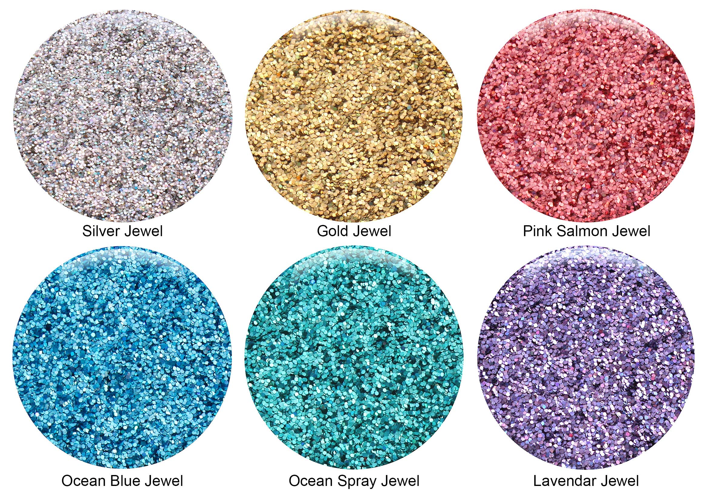 6 PK Premium Hexagon Glitter Kit (.015