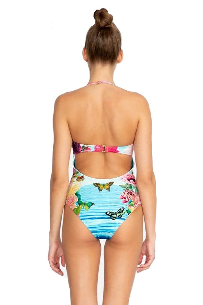 Johnny Was Costa Azul Cut Out One Piece Swimsuit - CSW9221-M (Multi Color) | Stylish Women's Swimwear for Beach Vacation & Pool Party