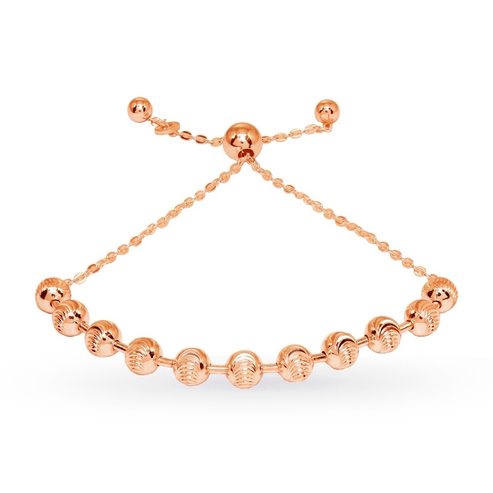 Adjustable Sterling Silver Bolo Bracelet with Textured Beads Bar - Pull-String Design for Women's Fashion & Boho Style Jewelry | Perfect for Casual Wear, Layering & Gift Giving