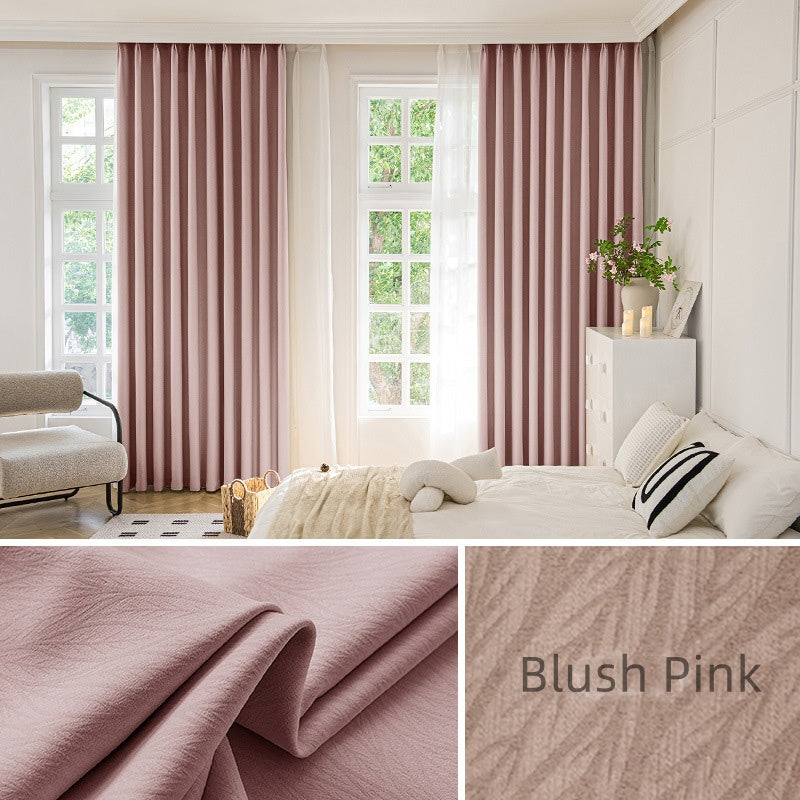 Eliza Chenille Jacquard Blackout Thermal Custom Curtains - Energy Efficient Room Darkening Window Drapes for Bedroom, Living Room & Home Theater