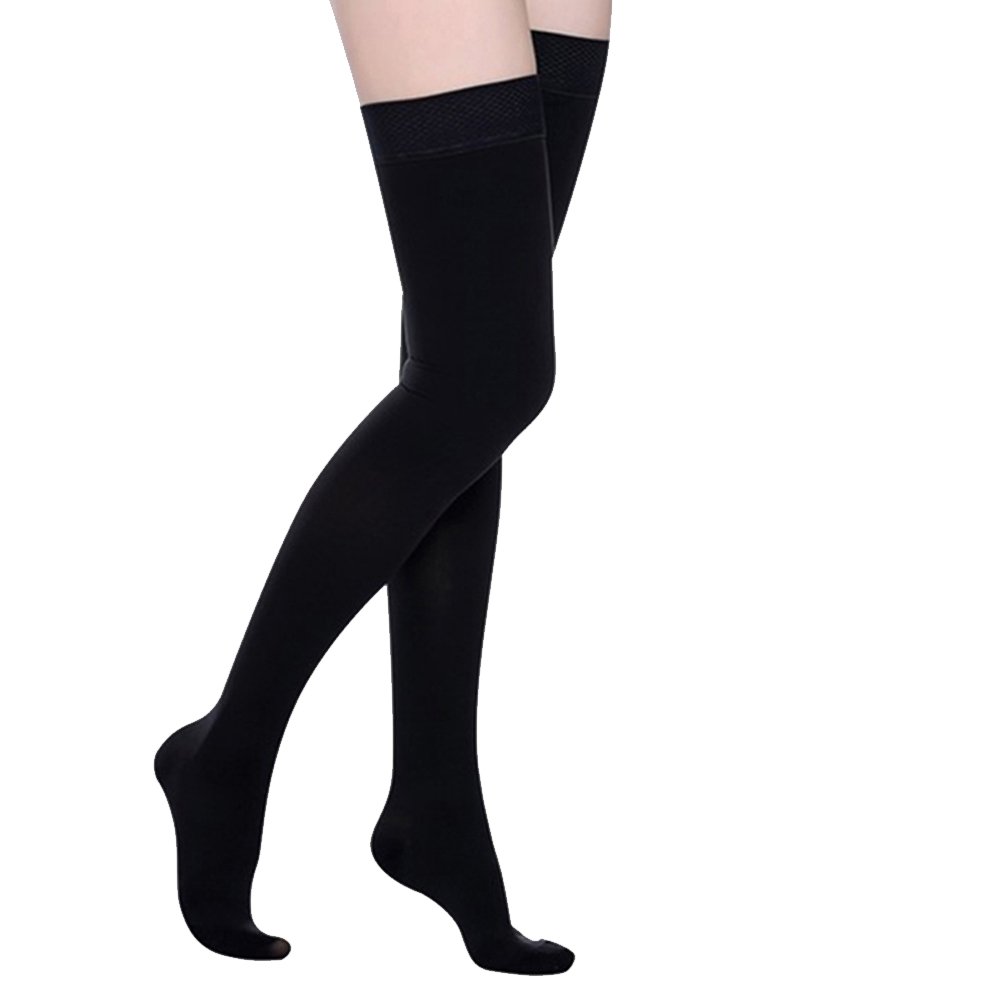 20-30 mmHg Thigh High Compression Socks for Men & Women - Medical Grade Support Stockings for Circulation, Varicose Veins & Travel Comfort