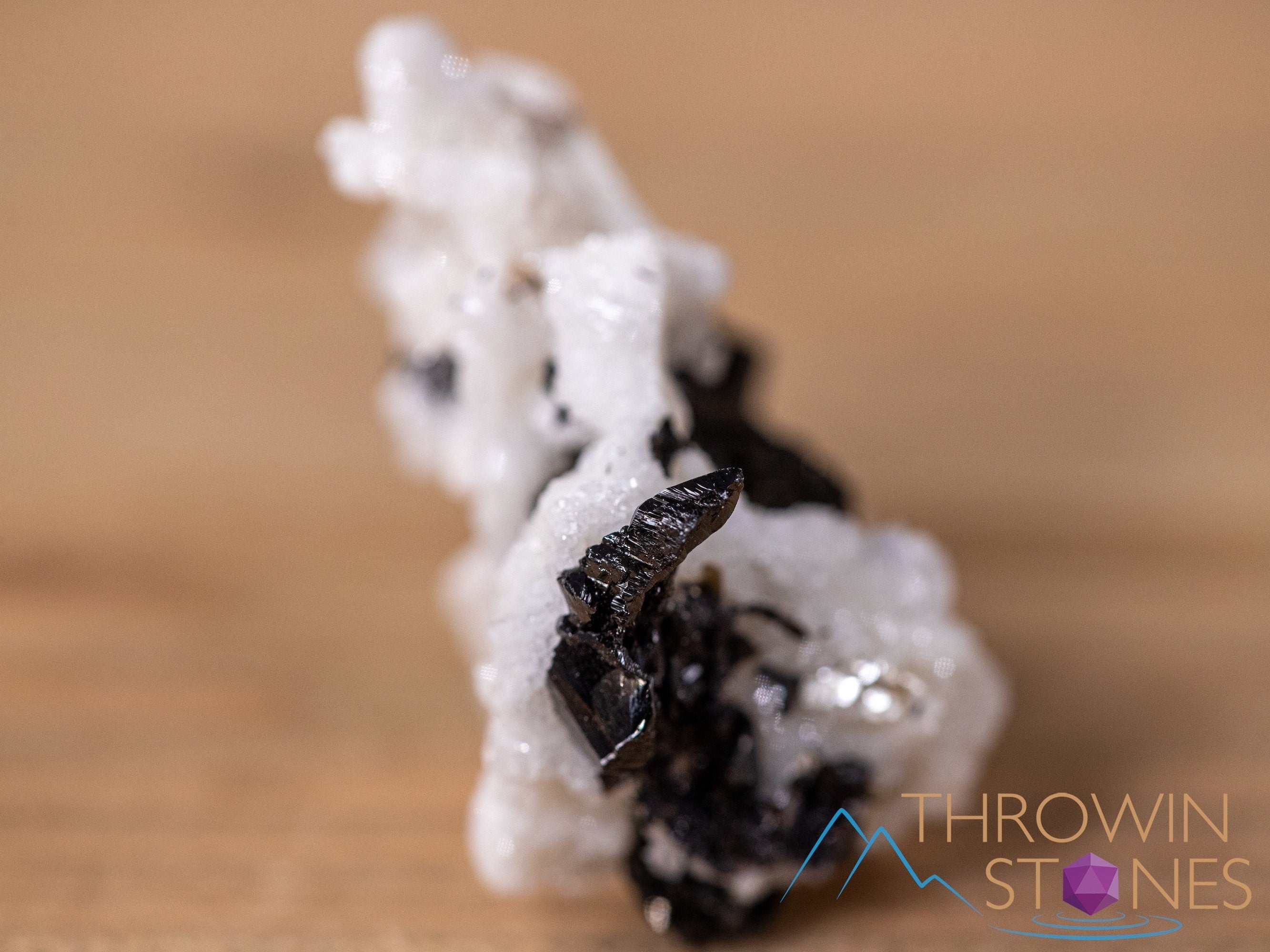 Natural Cassiterite on Albite Raw Crystal Cluster - Healing Stones for Home Decor, Housewarming Gift & Spiritual Energy (40660) | Perfect for Meditation, Feng Shui & Crystal Collectors