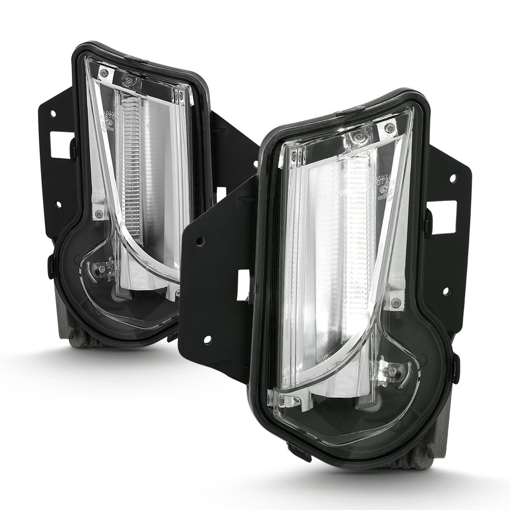 AKKON Chrome Housing Clear Lens Fog Lights Assembly Full Set for 2013-2015 Cadillac XTS - Driver & Passenger Side Replacement | Perfect for Night Driving, Foggy Conditions & Enhanced Vehicle Appearance