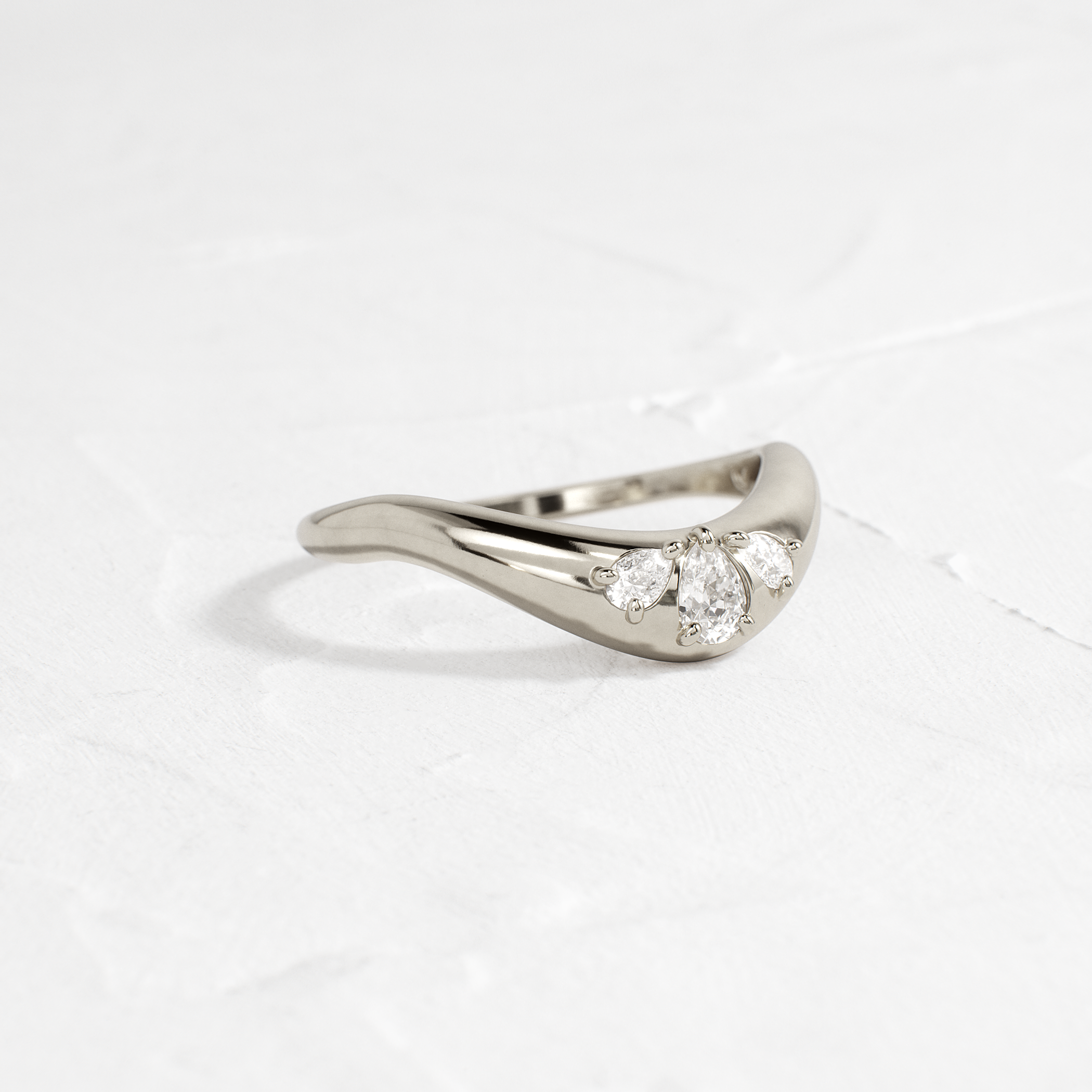 Amplify Band with Pear Diamonds - Elegant Diamond Jewelry for Women | Perfect for Weddings, Anniversaries & Special Occasions