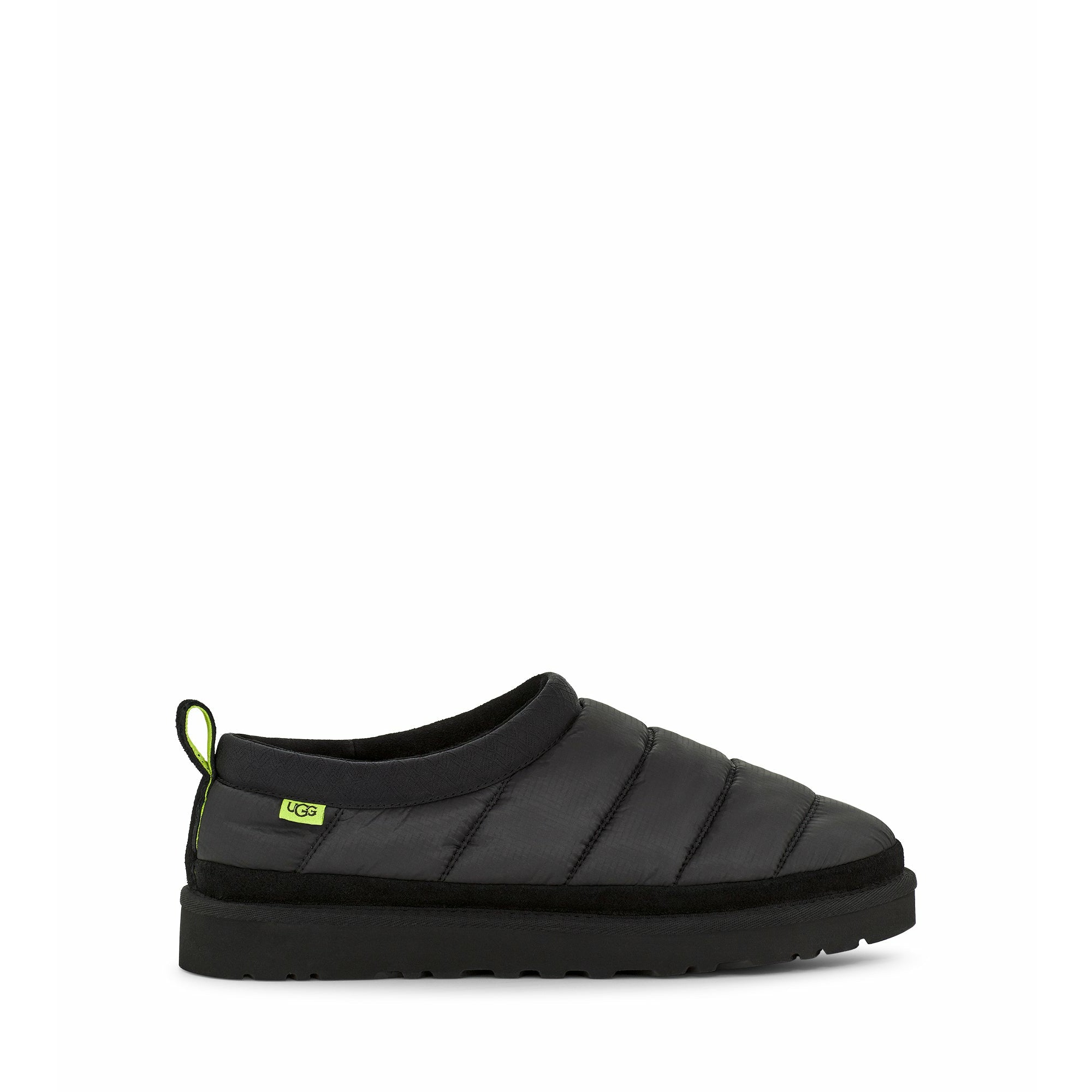 UGG Men's Tasman Puft Slippers - Cozy Fleece-Lined House Shoes for Men, Black - Perfect for Indoor Comfort & Winter Lounging