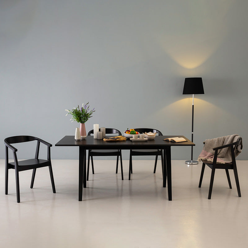 GRETA Modern Dining Chair - Black Upholstered Seat - Perfect for Kitchen, Dining Room & Office - Comfortable & Stylish Home Furniture