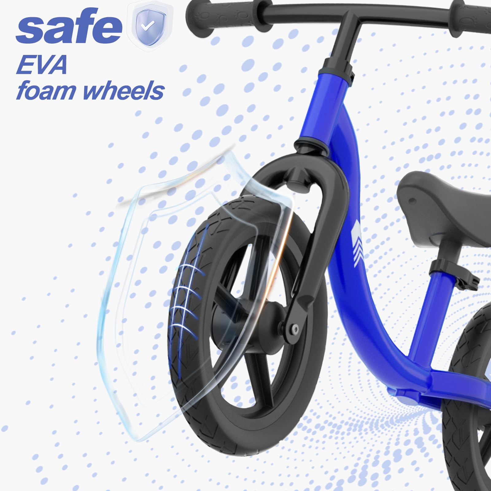 Glaf 12 Inch No Pedal Balance Bike for Toddlers 18 Months to 5 Years - Adjustable Seat Height, First Training Bicycle for Boys & Girls - Perfect Birthday Gift for 2 Year Olds - Indoor & Outdoor Learning Toy for Early Childhood Development