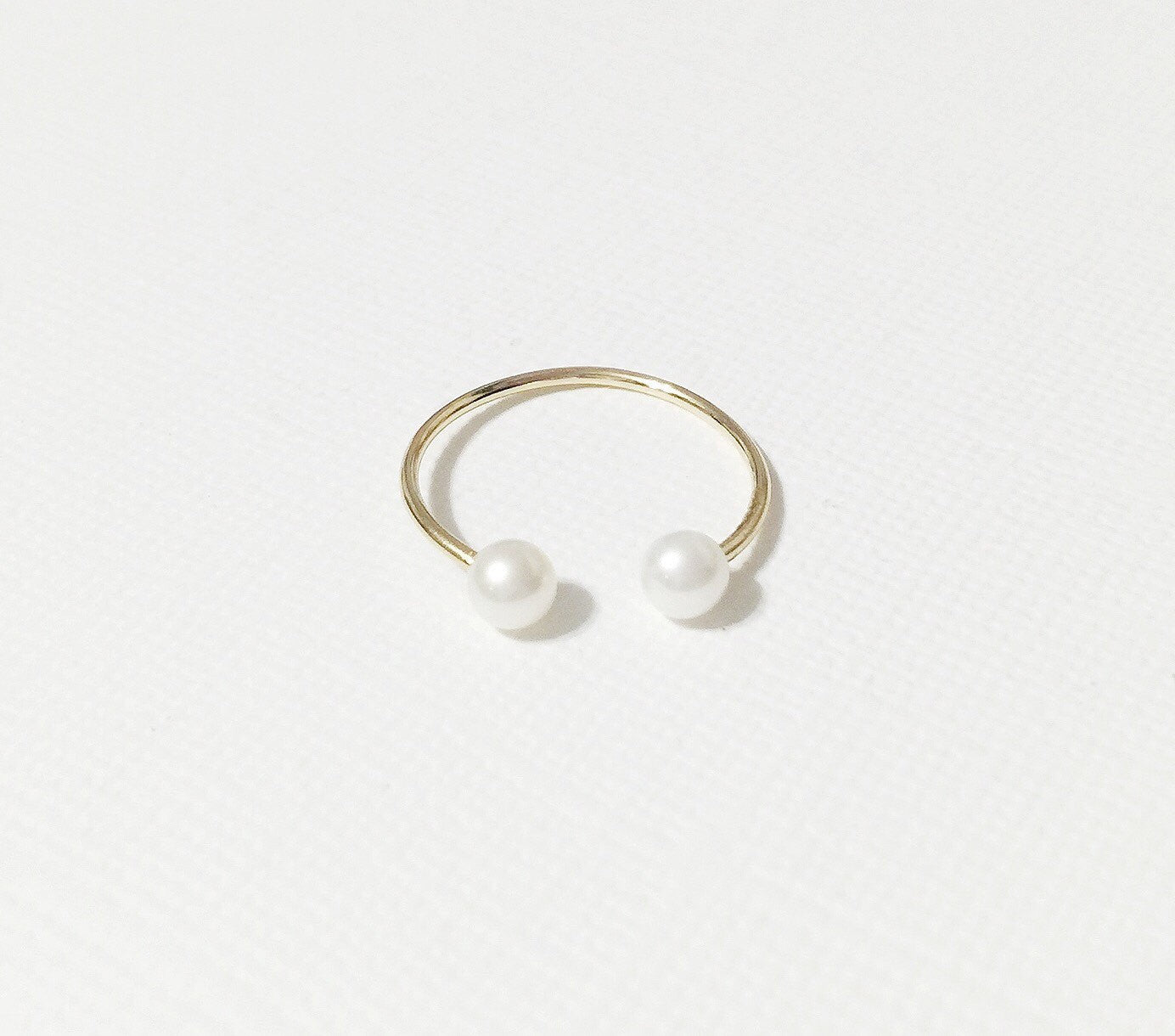 Ring Adora White Pearl Jewelry (R142) - Elegant Pearl Ring for Women, Perfect for Weddings, Parties & Special Occasions