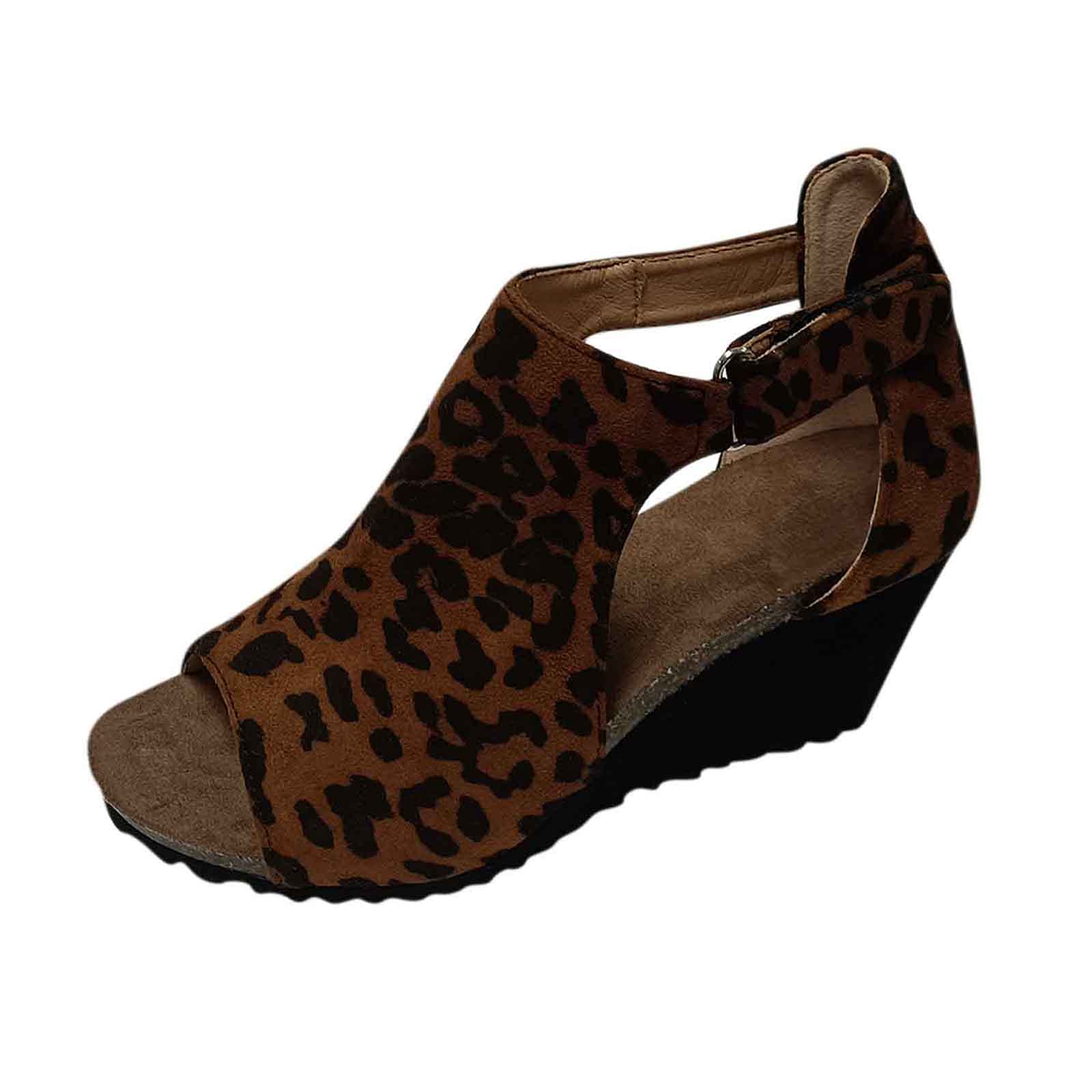 Women's Dressy Summer Wedge Sandals - Peep Toe Casual Comfort Shoes for Outdoor, Beach & Party Wear