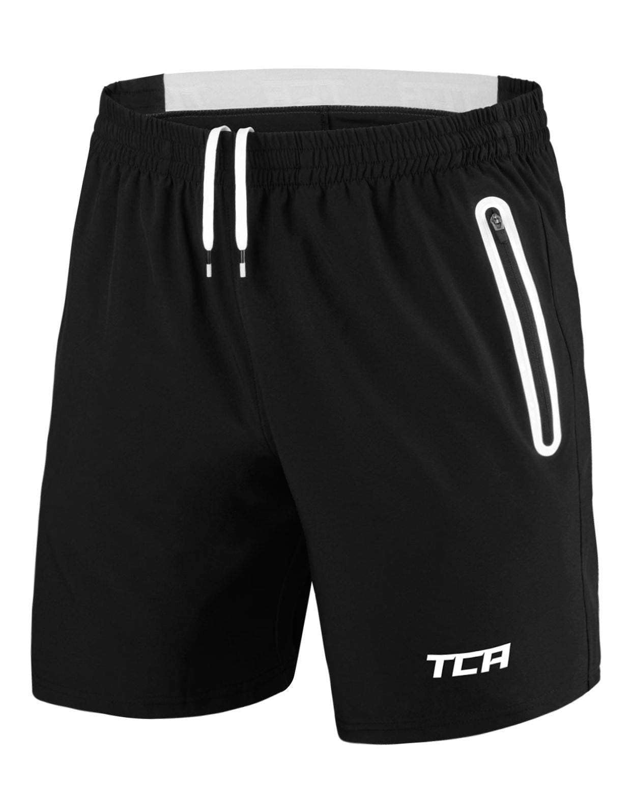 TCA Elite Tech Men's Gym Athletic Workout Running Shorts with Zipper Pockets - Breathable Quick-Dry Sports Shorts for Training, Jogging & Fitness Activities