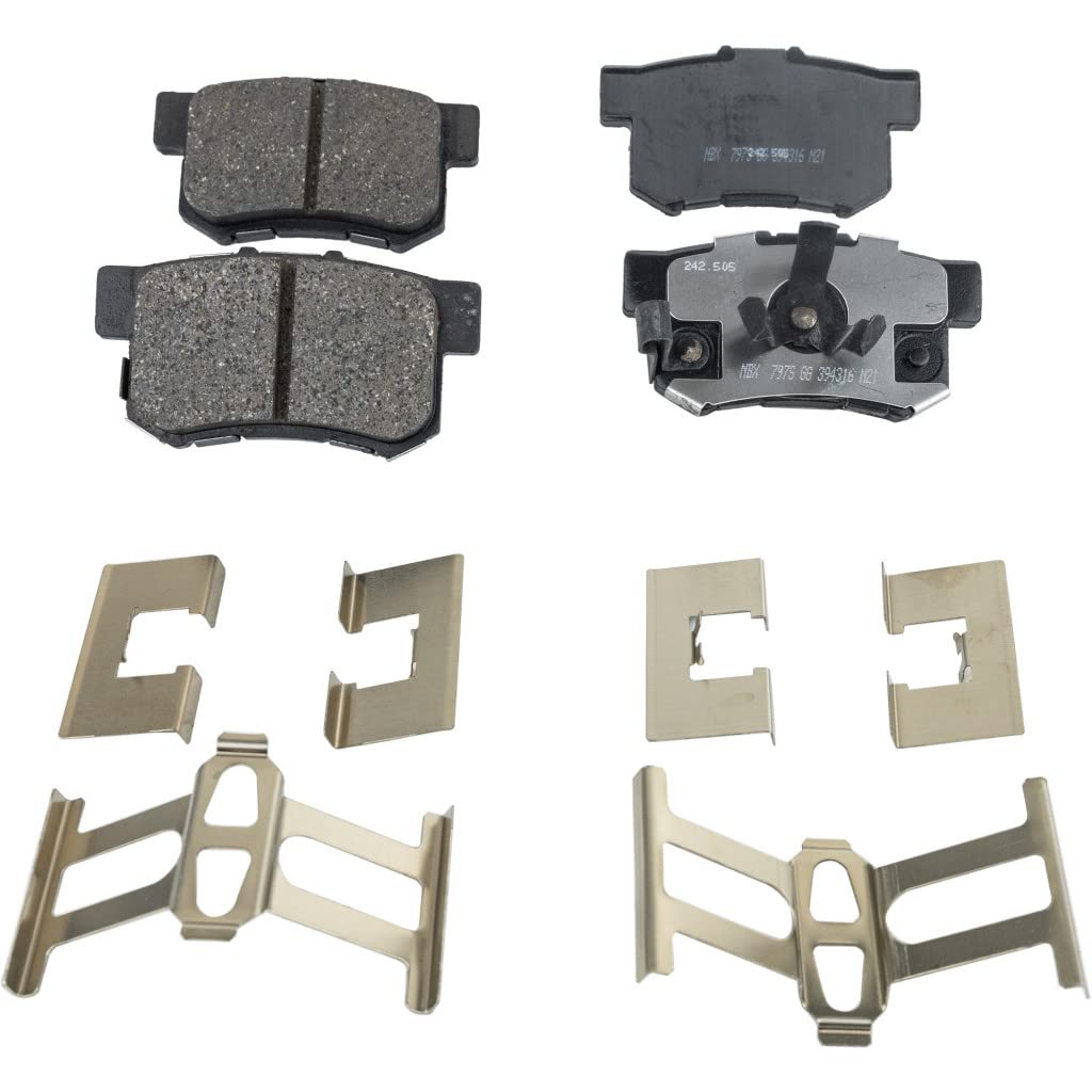 SureStop Premium Brake Pads for Honda Accord Crosstour 2010-2011 - Rear 2-Wheel Set | High-Performance Ceramic Brake Pads | Smooth & Quiet Stopping Power for Daily Commute & Highway Driving