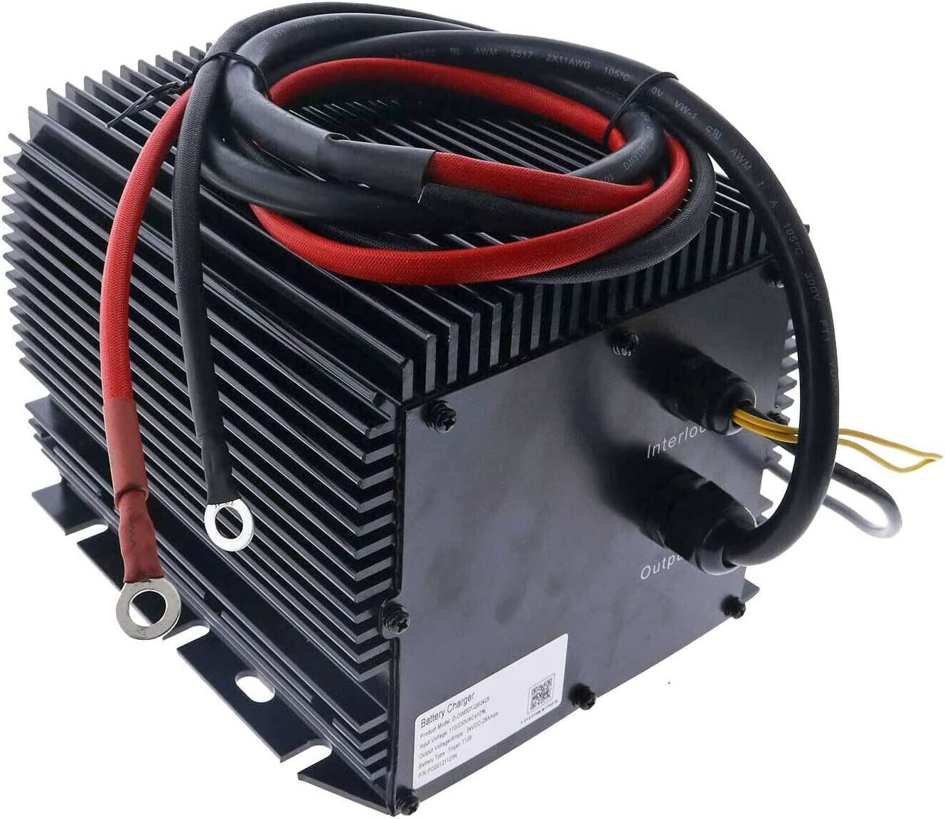 ZT Truck Parts 24V 25A Battery Charger for JLG Skyjack Genie Electric Scissor Lifts - Compatible with Models HB600, 161827, 96211, 66412, 105739, 7041410, 128537 - Ideal for Warehouse, Construction & Maintenance Equipment Charging