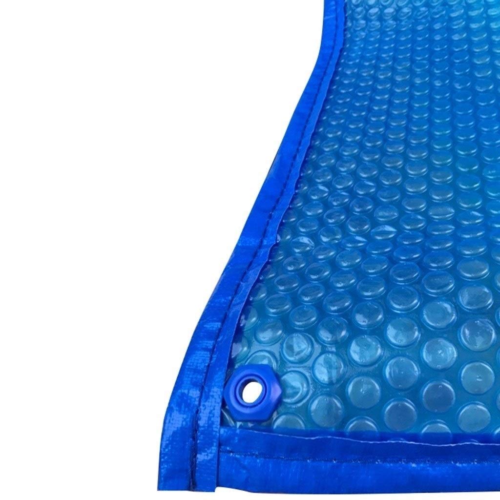 ZAQI Heavy Duty Bubble Insulation Solar Pool Cover - Rectangle Above Ground Tarpaulin with Grommets, Rainproof Dustproof Heat Retention Blanket (3ft×3ft/1m×1m) - Ideal for Winter Pool Protection & Energy Savings