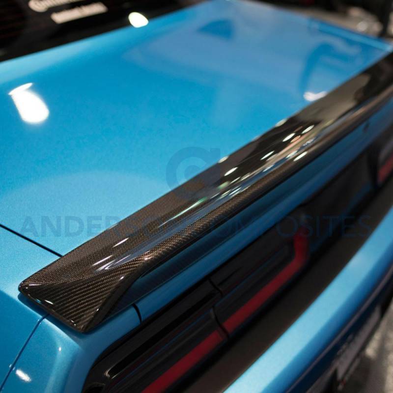 Anderson Composites Hellcat Carbon Fiber Rear Spoiler for Dodge Challenger 2015-2023 - High-Performance Racing Wing for Enhanced Aerodynamics & Style