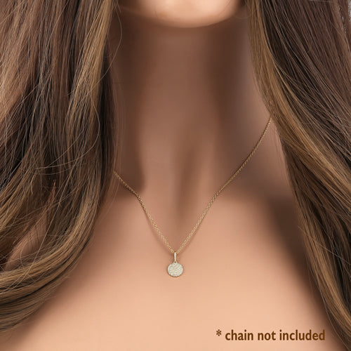 14K Yellow Gold Shield Pave CZ Pendant Necklace for Women - Elegant Cubic Zirconia Jewelry Gift for Birthday, Anniversary & Valentine's Day - Perfect for Layering, Everyday Wear & Special Occasions