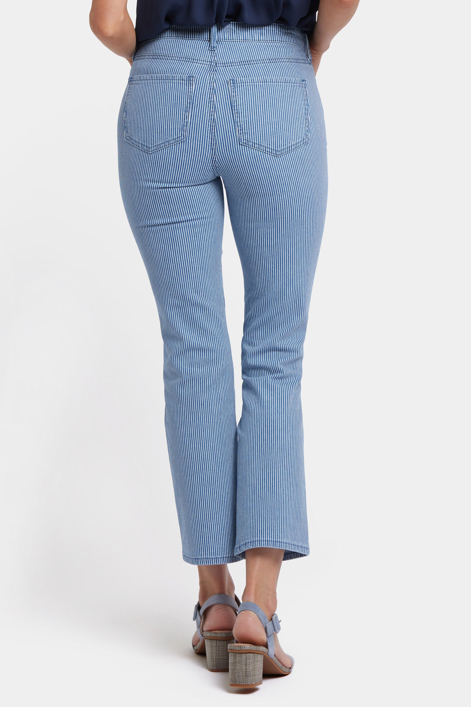 Billie Mini Bootcut Ankle Jeans - Women's High Waisted Stretch Denim Pants with Villa Vista Stripe | Perfect for Casual Outfits, Date Nights & Weekend Wear